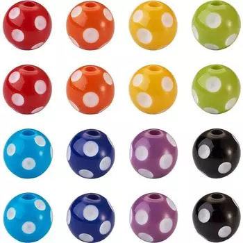 8/10 шт. бусин из жевательной резинки толщиной 14 мм, горошек, круглые акриловые бусины, различные большие пластиковые подушечки для самостоятельного изготовления украшений 8pcs