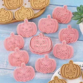 8/10 шт. мультяшная форма для печенья на Хэллоуин в виде летучей мыши, тыквы, призрачного черепа, форма для резки печенья, инструмент для выпечки помадки