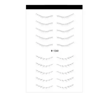8/10Pairs Multi-Style Lower Eyelash Tattoo Stickers 3D Simulation False Eyelashes Stickers Quick Waterproof