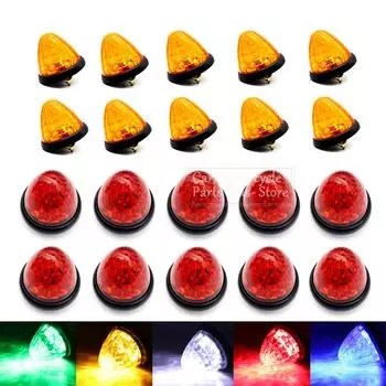 8/10x водонепроницаемые 24 В светодиодные боковые габаритные огни, индикаторы поворотов, габаритные огни, задние габаритные огни для грузовиков, прицепов, фургонов 8Pcs белый