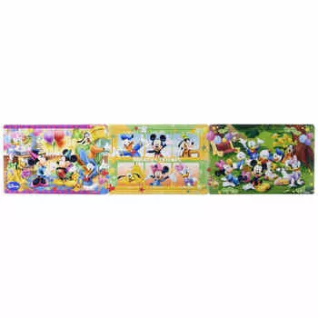 8+12+16 Piece Children s Puzzle Step Panorama Puzzle Mickey & Friends Everyone s Friends