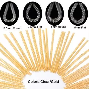 8/12 шт., 4 размера, спиральное затягивающее кольцо, регулятор размера для свободного кольца, ювелирные изделия, дропшиппинг, затягивающее кольцо, инструмент для изменения размера Transparent 3.5mm R