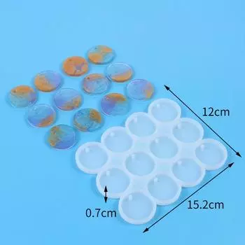 8/12 шт. круглые овальные подвески смоляная форма для самостоятельной сборки эпоксидных сережек подвески силиконовая форма для изготовления ювелирных изделий брелок бирка литье своими руками ремесло as the picture