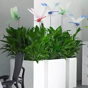 8/12 шт., поддельные зажимы для стрекоз, устойчивые к погодным условиям, прочные, противоскользящие, для сада, двора, газона, отпугиватели мух, 3D-зажимы для украшения шестов в виде стрекоз A