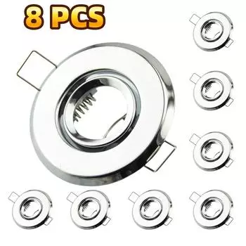 8/12 шт. сменных светодиодных светильников MR11, точечные светильники, никель-хромовые светодиодные светильники, регулируемая рама освещения
