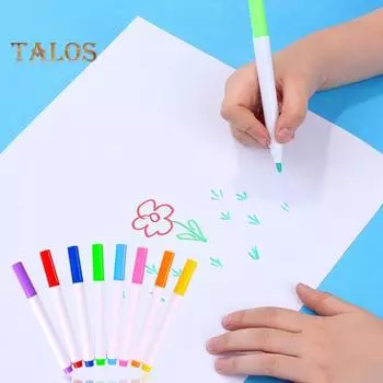 8/12 шт. Водорастворимые меловые маркеры, светодиодные доски, художественные поделки, плавное нанесение, смелые линии, стираемые чернила, неоновые ручки 8pcs