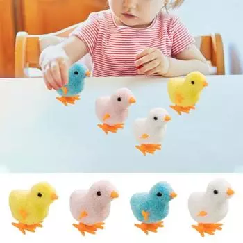 8/12 шт. заводная игрушка очаровательный реалистичный внешний вид детская заводная прыгающая плюшевая игрушка-цыпленок для детей 12pcs