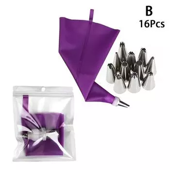 8/14/26/50 шт. Фиолетовые силиконовые кондитерские мешки, кухонные инструменты для украшения торта глазурью, кремом, многоразовым кремом 14pcs