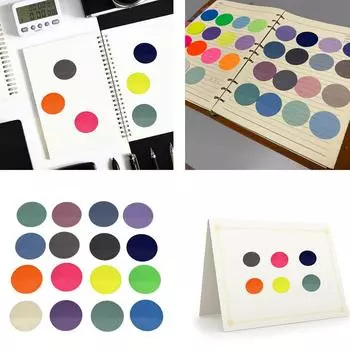 8/16 блоков прозрачных липких заметок с записями индексные вкладки круглая бумага для заметок самоклеящаяся бумага для заметок для аннотирования выделения текста 2