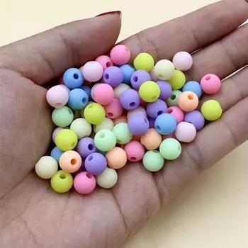 8-16 мм 5-50 шт. ювелирные аксессуары, круглый браслет, ожерелье, изготовление акриловых бусинок, материалы для самостоятельного изготовления, модный однотонный цвет 16mm/5pcs разноцветный