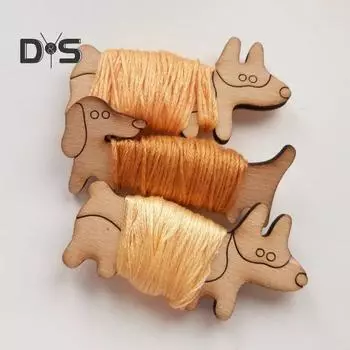 8/16 шт. деревянная бобина для ниток для собак, корги, такса, органайзер для ниток для вышивки животных, держатель для катушки ниток для собак, подарок любителям шитья 1 Set