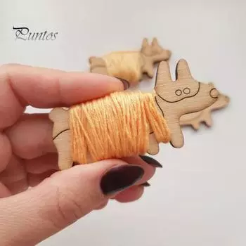 8/16 шт. деревянная бобина для ниток для собак, корги, такса, органайзер для ниток для вышивки животных, держатель для катушки ниток для собак, подарок любителям шитья 1 Set