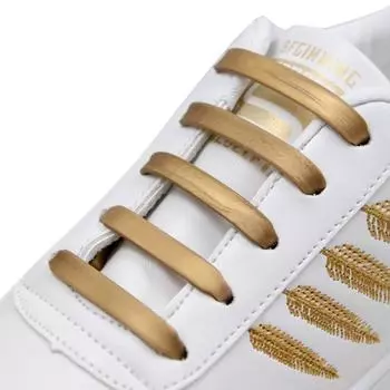 № 8, 16 шт./компл., силиконовые шнурки, эластичные шнурки для обуви без завязок, модные кроссовки для бега для детей и взрослых, кроссовки молоткового типа, шнурки для ленивой обуви, шнурки 16Pcs жёлтый