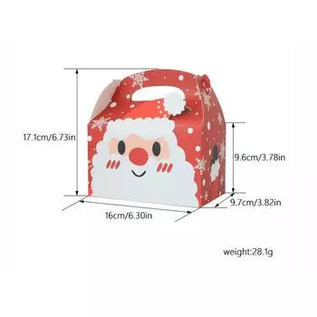 8/16pcs Merry Christmas Party Gift Boxes Santa Snowman Reindeer Elf Pattern Candy Cookies Packaging Box Xmas New Year Party Gift 8pcs