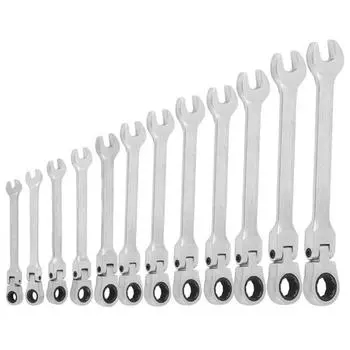 8-19 мм, 180-градусный реверсивный комбинированный ключ с трещоткой с подвижной головкой, торцевой гаечный ключ 10mm