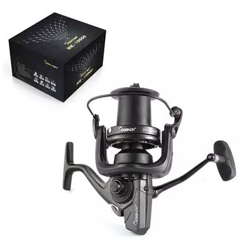8+1BB спиннинговая катушка 5.7:1 рыболовная катушка с металлической шпулей, сменная левая и правая ручка чёрный