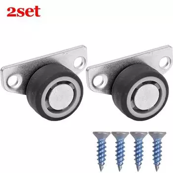 8/1PCS Mini Side Mount Caster Wheels Silent Rubber Furniture Casters Directional Cartwheels For Trolley Drawer Kitchen Cabinets