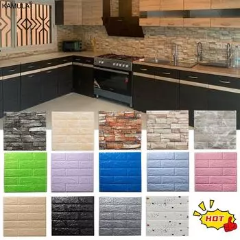 8/20 шт. пенопластовые 3D-наклейки на кирпичную стену, самоклеящаяся панель, домашний декор, гостиная, спальня, украшение дома, ванная комната, водонепроницаемые обои 8pcs(35X38cm)