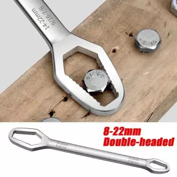8-22mm Double Head Torx Wrench Self-Tightening Adjustable Ratchet Spanner Tool