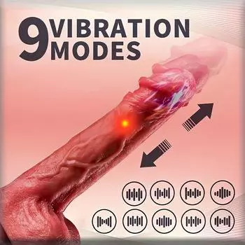 8,27-дюймовый водонепроницаемый жидкий силиконовый дилдо с 10 вибрациями, вращением на 360°, подогревом, дистанционным управлением, перезаряжаемый - для стимуляции точки G, пар и подарков Warrior