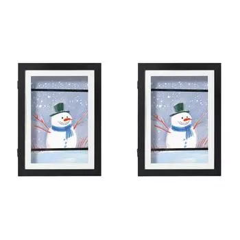 8.27x11.7 in Kid Frames Front Loading Frame Holds 80 Pcs Elastic Strap (Black)