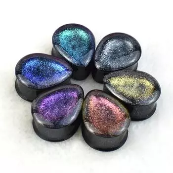 8-30 мм каплевидные акриловые ушные туннели, заглушки и манометры, растягиватель для ушей, расширитель, серьги для пирсинга ушей 8mm красный