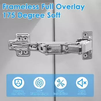 8/4 шт 175° петли для шкафа петли для дверей шкафа гидравлический демпфер буфер мягкое закрытие бесшумная холоднокатаная стальная мебельная фурнитура