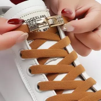 № 8, 4 шт., аксессуары для обуви с крестовым замком и бриллиантами, шнурки без завязок, кроссовки с эластичными шнурками шириной 8 мм для детей и взрослых, шнурки без завязок белый