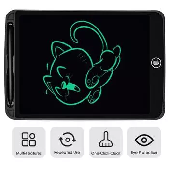 8,5/10/12 дюймов ЖК-планшет для рисования для детских игрушек, инструменты для рисования, электроника, доска для письма, развивающие игрушки для мальчиков и девочек 8.5 inch чёрный