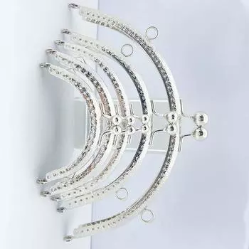 8,5/10,5/12,5/15,5 см глянцевое серебро базовый полукруглый металлический замок для кошелька 8.5cm