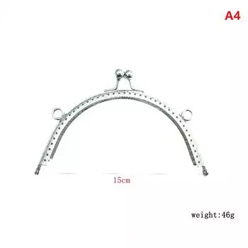 8,5/10,5/12,5/15,5 см глянцевое серебро базовый полукруглый металлический замок для кошелька 8.5cm