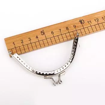 8.5/10.5/12.5/15см Металлический кошелек для монет с двойными бусинами, застежка-защелка для ручки кошелька, клатч, застежка-клипса для DIY сумки