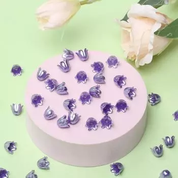 8,5*11 мм 20 шт., креативные новые трехмерные цветы ландыша, акриловая имитация жемчуга, красочные бусины для DIY, заколка, аксессуар ручной работы 20Pcs зелёный