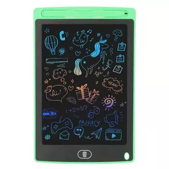 8,5-дюймовый планшет для письма с ЖК-дисплеем, цветной планшет для рисования, детская красочная доска для рисования, игрушка для детей от 1 до 10 лет зелёный