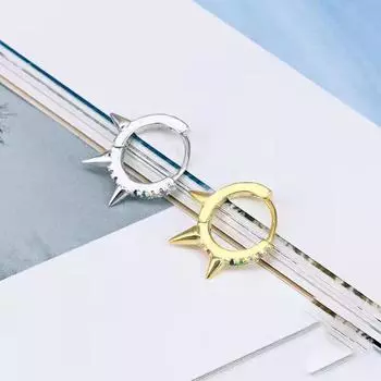 8,5 мм шипы паве цветные циркониевые серьги хагги мини-кольца серьги для женщин хрустальные круглые кольца петли ювелирные изделия кулон подарки