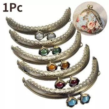 8,5 см DIY винтажное тиснение головы кошелек для монет рамка металлическая застежка клатч детали сумки DIY аксессуары для кошелька красный