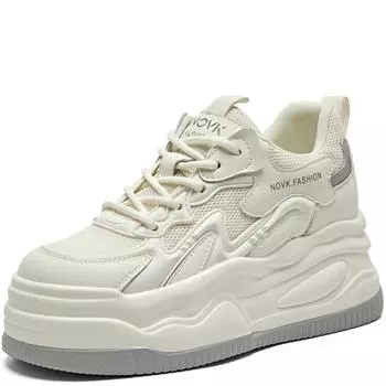 8,5 см новые женские кроссовки на платформе женская модная повседневная обувь женские кроссовки на толстой подошве вулканизированная обувь для женщин кроссовки для бега 33