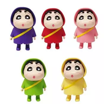 8,5 см новый аниме карандаш Шин-тян плащ Kawaii Q версия фигурка ПВХ модель игрушки куклы собирать украшения подарки на день рождения 5pcs-no box