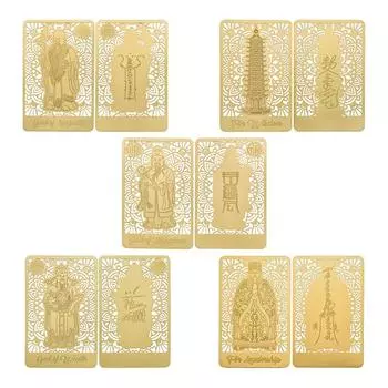 8*5 см Золотая металлическая карта Утка-мандаринка Амулеты лидерства Увеличивают ваше богатство Удачу Золотой талисман Подарки для рукоделия Сувенир