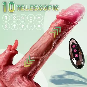 8.66 Силиконовый вибромассажер, мощная присоска, зарядка от USB, 10 режимов вибрации, 10 толчков, стимуляция точки G, дистанционное управление, подарок для пар 001