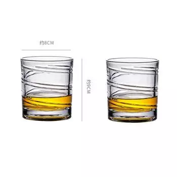 8,6 унций/8,9 унций стеклянный стакан для вина в европейском стиле с толстым дном для виски, классические бытовые бокалы для коктейлей и бренди 250ml-260ml