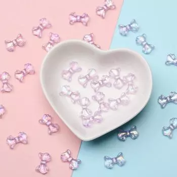 8,7*14,7 мм 30 шт. блестящие креативные AB декоративные прозрачные маленькие банты-бусины для изготовления ювелирных изделий своими руками цепочка для мобильного телефона аксессуары ручной работы оранжевый