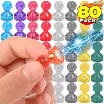 8/80 шт. сильная магнитная кнопка многофункциональная неодимовая кнопка красочные наклейки на холодильник офисная доска присоски крючки