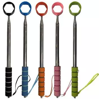 8,86 футов телескопический ретривер для мячей для гольфа, захват для мячей для гольфа, захват, коготь, присоска, инструмент, выдвижной ретривер для мячей для гольфа чёрный