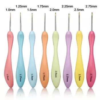 8/9 шт. крючки для вязания спицы для артритных рук набор крючков для вязания эргономичные мягкие ручки крючок для вязания для вязальщиц