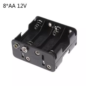 8*Aa 12V батарейный зажим слот для хранения держатель коробка чехол с 9V защелкивающимся разъемом