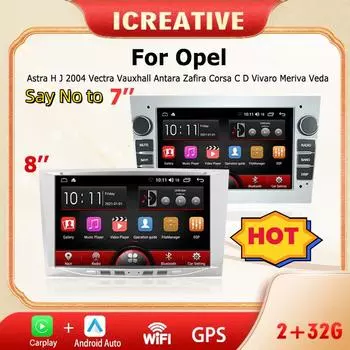8 Apple CarPlay Android радио для Opel Astra HJ Vectra Vauxhall Antara Zafira Corsa CD Vivaro Meriva Veda автомобильный мультимедиа