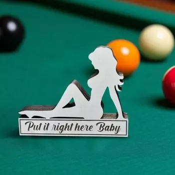 8 Ball Pocket Marker Деревянный маркер на бильярдном столе Женский силуэт