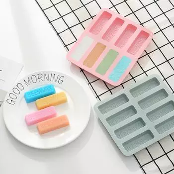 8 баров силиконовая форма из пчелиного воска для выпечки кубиков льда шоколадный торт декор подарок серый