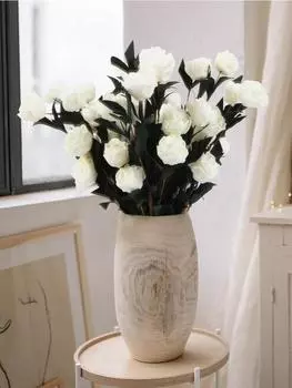 8 Букет Искусственных Роз Цветы Букет PE Поддельные Цветы Флорес для Партии Свадебные Украшения розовый